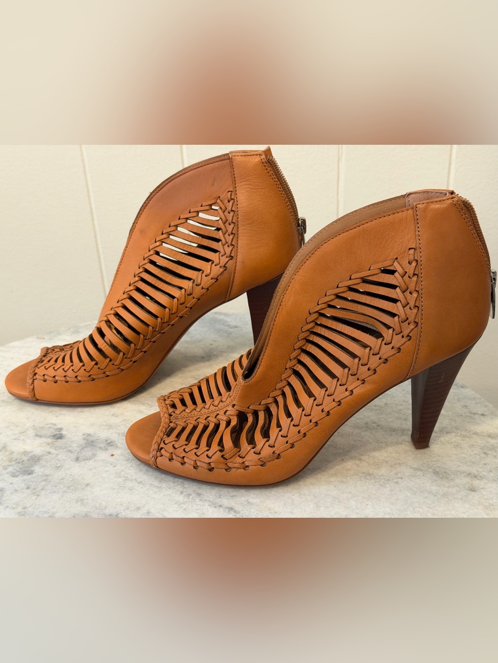 Vince Camuto Caged Peep Toe Booties